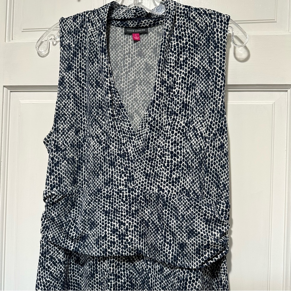 Vince Camuto Navy Animal Print Maxi Dress - Picture 2 of 6